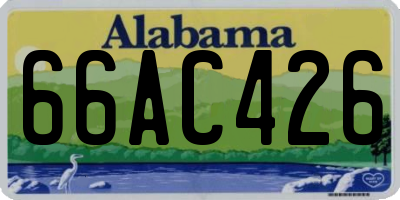 AL license plate 66AC426