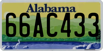 AL license plate 66AC433