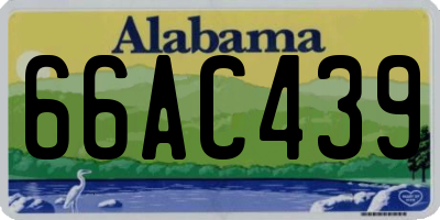 AL license plate 66AC439