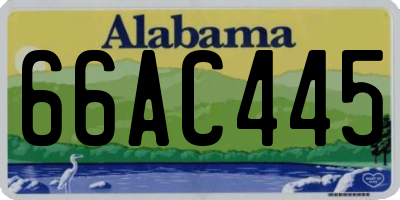 AL license plate 66AC445