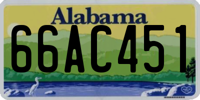 AL license plate 66AC451