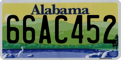 AL license plate 66AC452