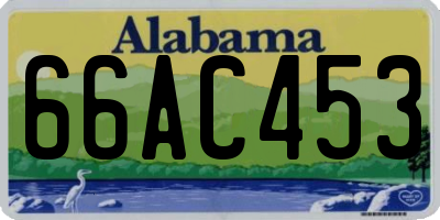 AL license plate 66AC453