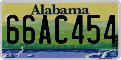 AL license plate 66AC454