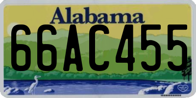 AL license plate 66AC455