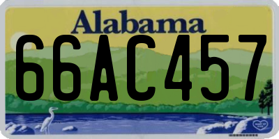 AL license plate 66AC457