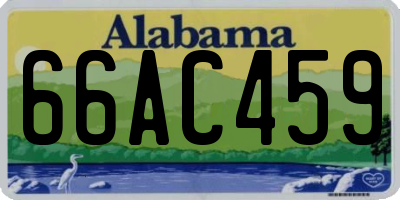 AL license plate 66AC459