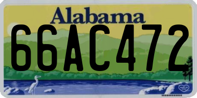 AL license plate 66AC472