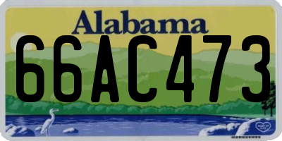 AL license plate 66AC473