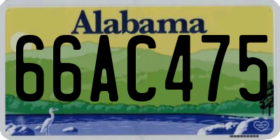 AL license plate 66AC475