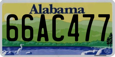 AL license plate 66AC477