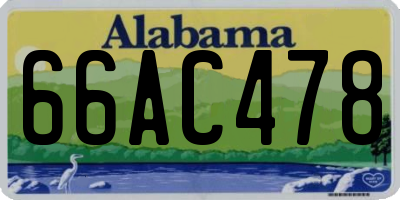 AL license plate 66AC478