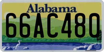 AL license plate 66AC480
