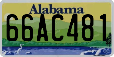 AL license plate 66AC481