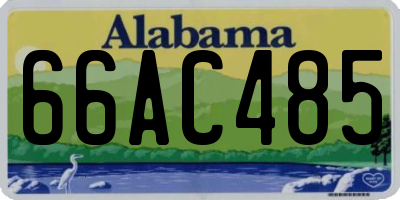 AL license plate 66AC485
