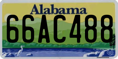 AL license plate 66AC488