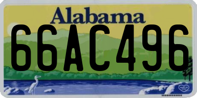 AL license plate 66AC496