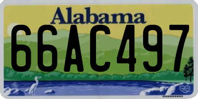 AL license plate 66AC497