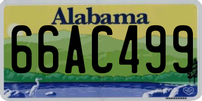 AL license plate 66AC499