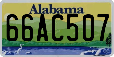 AL license plate 66AC507