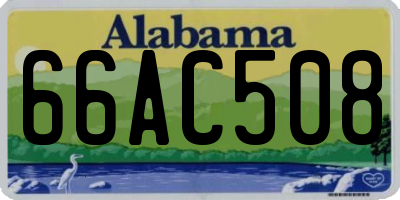 AL license plate 66AC508