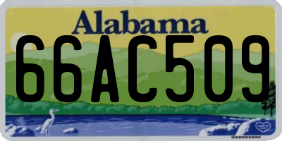 AL license plate 66AC509