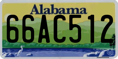 AL license plate 66AC512