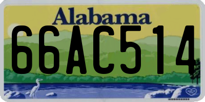 AL license plate 66AC514