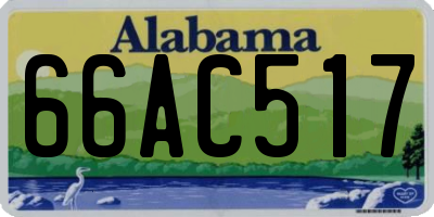 AL license plate 66AC517