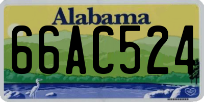 AL license plate 66AC524