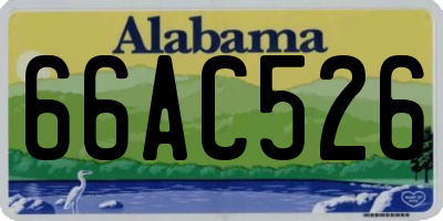 AL license plate 66AC526