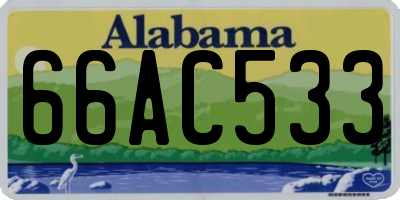 AL license plate 66AC533