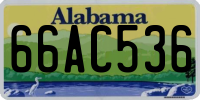 AL license plate 66AC536