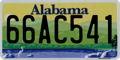 AL license plate 66AC541