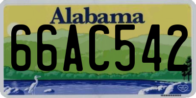 AL license plate 66AC542