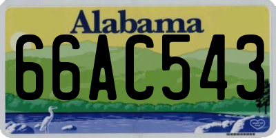AL license plate 66AC543
