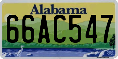 AL license plate 66AC547