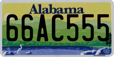 AL license plate 66AC555