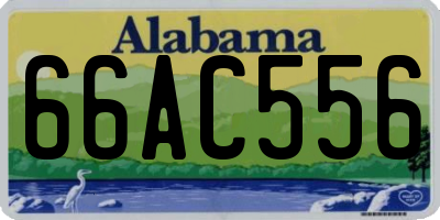 AL license plate 66AC556