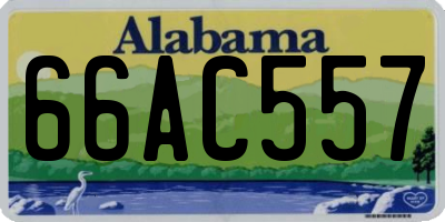 AL license plate 66AC557