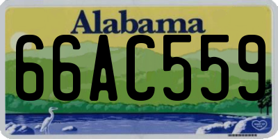 AL license plate 66AC559