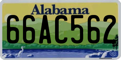 AL license plate 66AC562