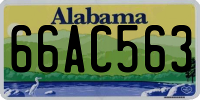 AL license plate 66AC563