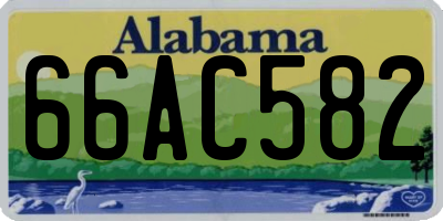 AL license plate 66AC582