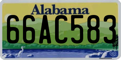 AL license plate 66AC583