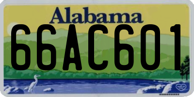 AL license plate 66AC601