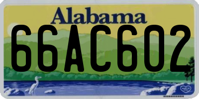 AL license plate 66AC602
