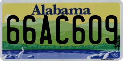 AL license plate 66AC609