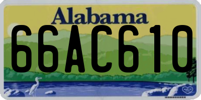 AL license plate 66AC610