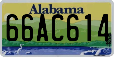 AL license plate 66AC614
